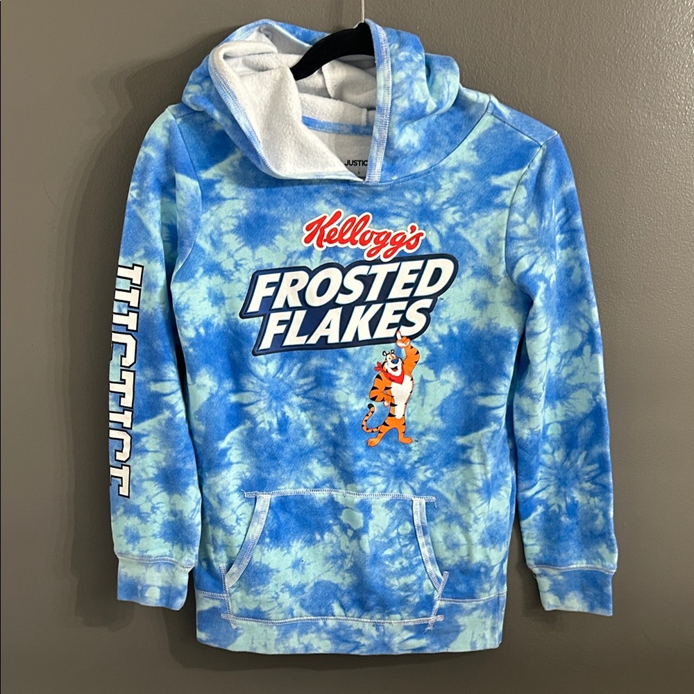 Justice Blue and White Frosted Flakes Hoodie